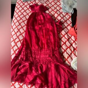 peppermayo unworn with tags women’s red mini high neck dress